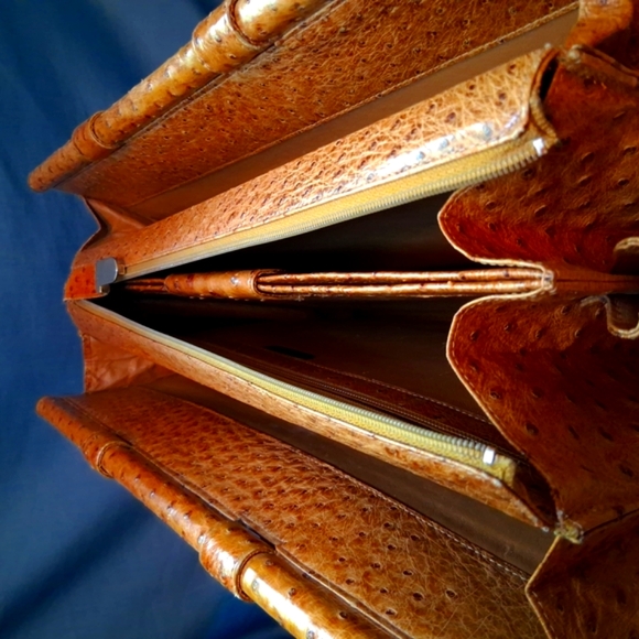 Ostrich Leather Attache - Winfried Kralle - One of a Kind - Exotique Design - Picture 7 of 16